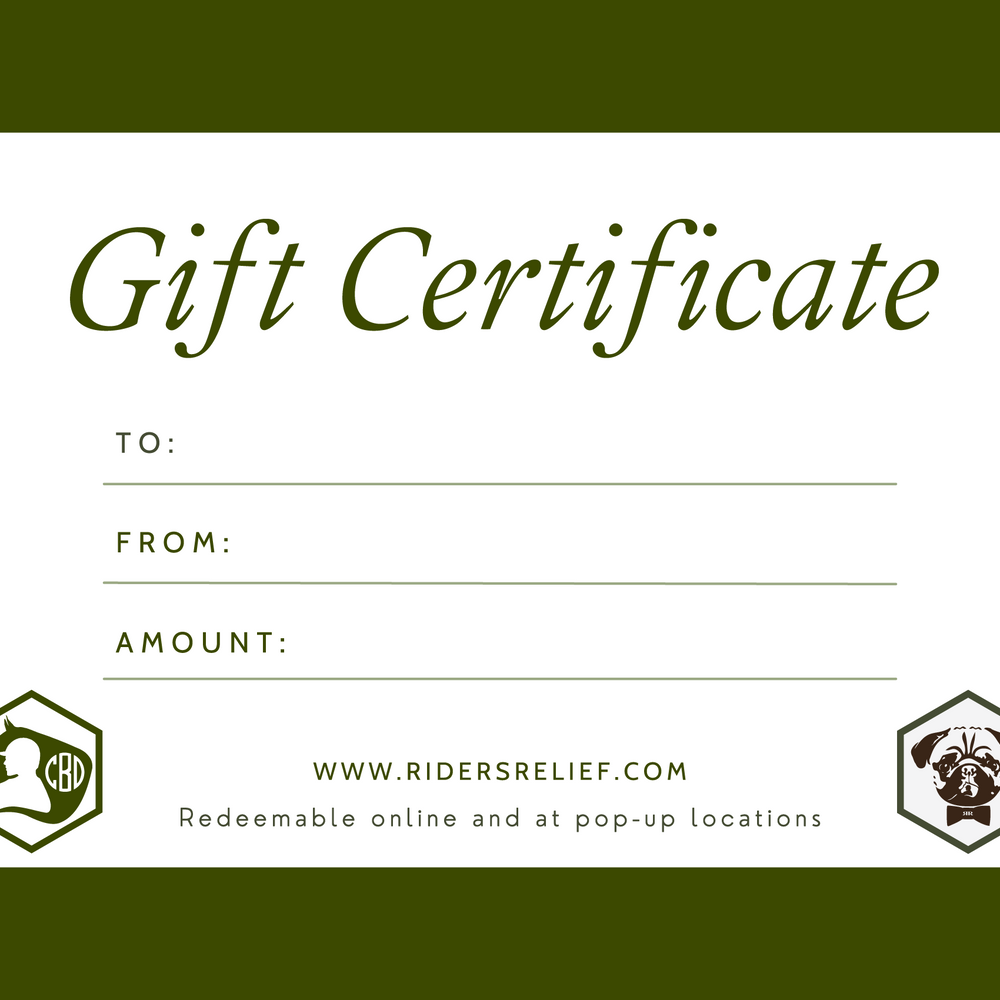 
                  
                    Rider's Gift Card
                  
                